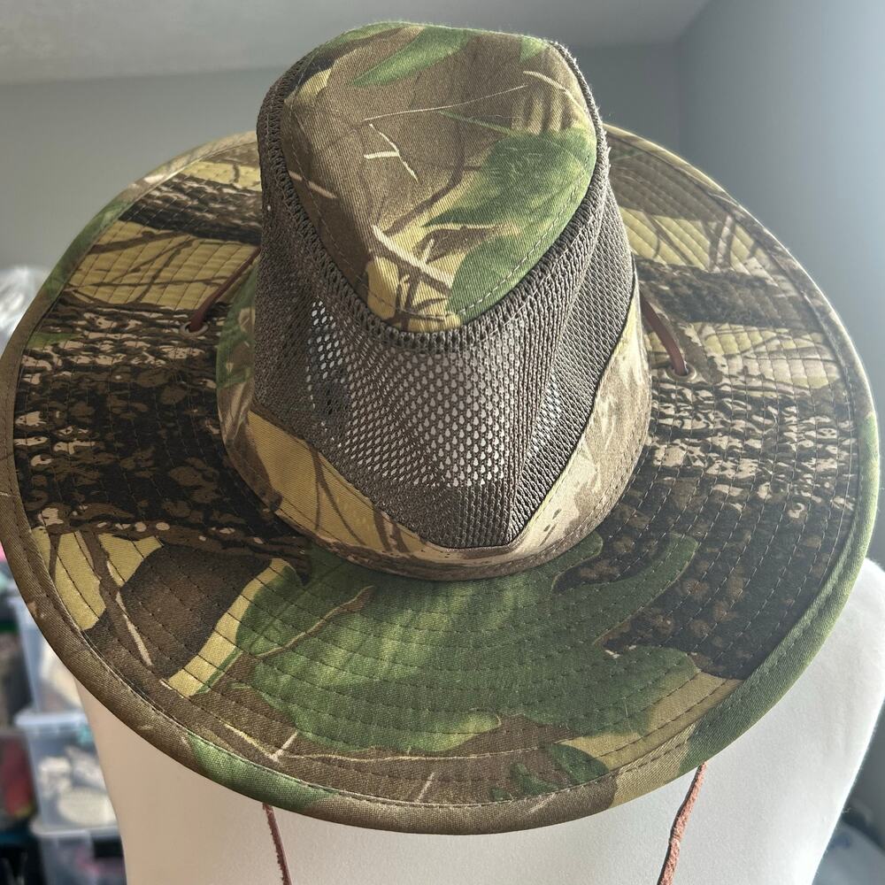 Jacobson Camo Boonie Hat Mesh Vent Wide Brim Safari Hunting Fishing Outdoor